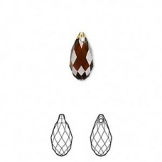 11mm Swarovski 6010 Briolettes - Mocca - Each
