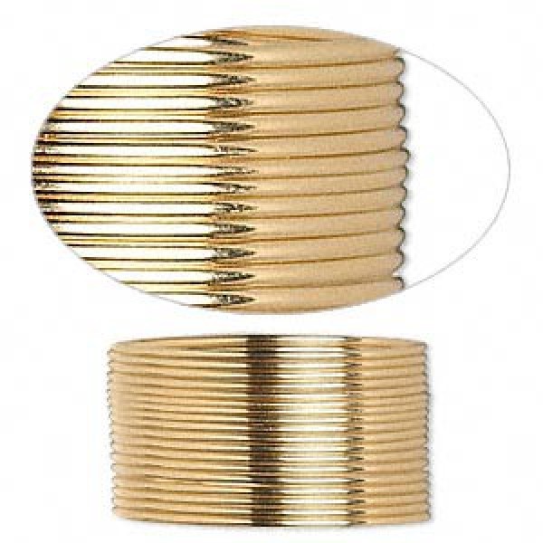 Brass Half Round Beaded Wire 1.5mm