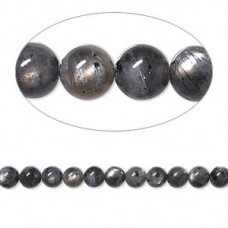 4mm Blue-Grey Labradorite Round Beads - Per Strand