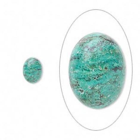 8x6mm Oval Chrysocolla Cabochons - each