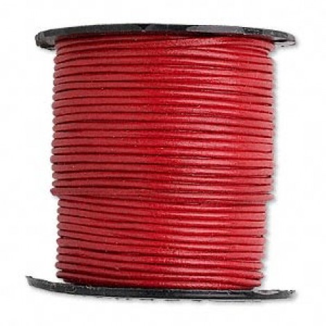 1mm Indian Leather Cord - Red - Per 5 metres 1mm Indian Leather Cord - Red - Per 5 metres