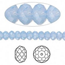 8mm Swarovski Faceted 5040 Rondelles - Air Blue Opal - Pack of 2
