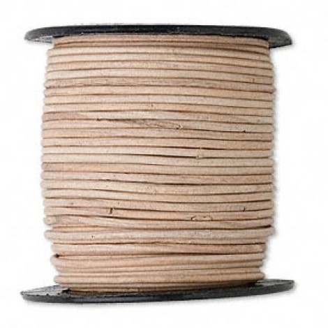 1mm Indian Leather Cord - Natural - Per 5 metres