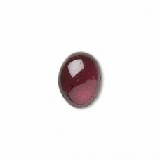 8x6mm Oval Garnet Cabochons - per pair