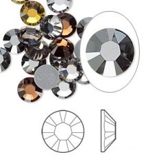 7mm (SS34) Swarovski Hotfix Crystals - Smokies Mix - Pack of 24