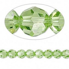 8mm Swarovski Crystal Round Beads - Peridot - Pack of 2
