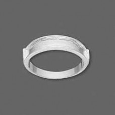 Silver Plated Brass Quality Ring w/Bezel Size 7.5 - each