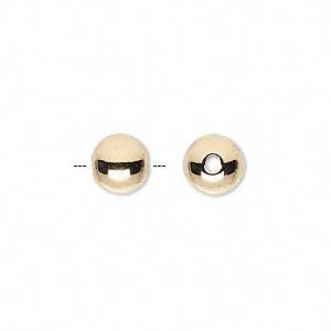 8mm Gold Filled Seamless Round Beads with 2mm hole - Each