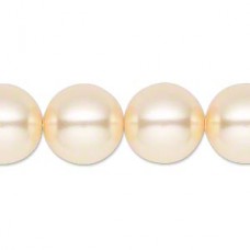 6mm Swarovski Crystal Pearls - Light Gold