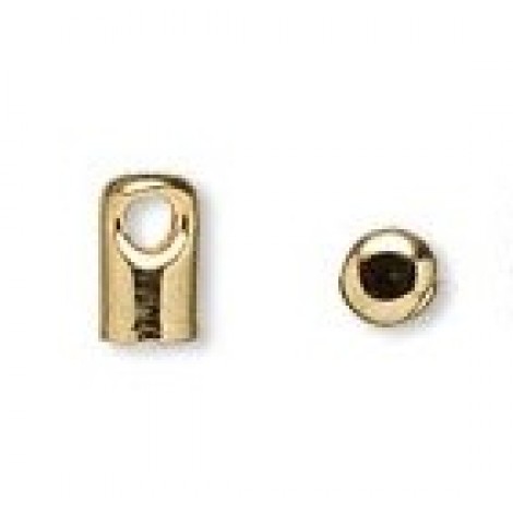4mm Gold Plated Cord End Cap (for 3mm cord) - Pack of 10 4mm Gold Plated Cord End Cap (for 3mm cord) - Pack of 10