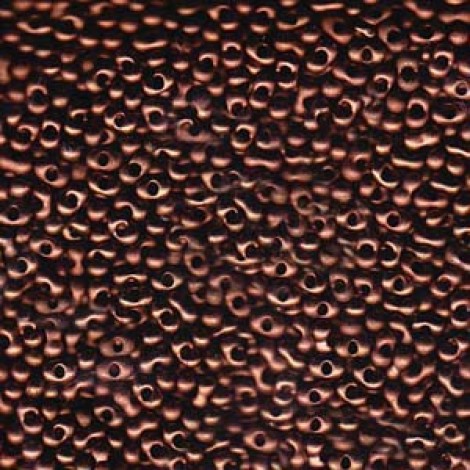 Matsuno 2x4mm Peanut Beads - Matte Metallic Antique Copper - 12gm
