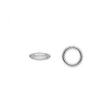 8mm 18ga Sterling Silver Round Open Jumprings