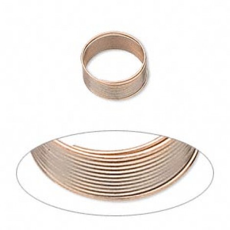 .5" (12.5mm) Toe Memory Wire - Gold Plated - 1oz (app 530 loops)
