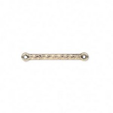 21mm Double sided Ant Gold Pewter Fancy Link Bar - Pack of 10