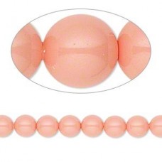 8mm Swarovski Crystal Pearls - Pink Coral