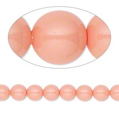 4mm Swarovski Crystal Pearls - Pink Coral