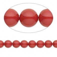 3mm Swarovski Crystal Pearls - Red Coral