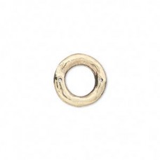 14mm Antique Gold Pewter Open Round Link - Pack of 10