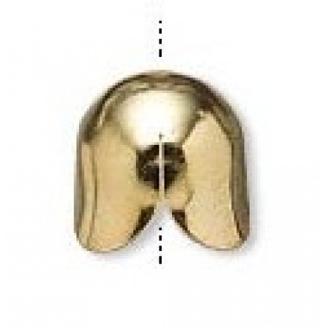 10mm Gold Plated Large End Cap w/Hole