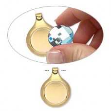 20mm Gold Plated Round Pendant Bezel Setting - Each