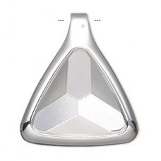 Silver Plated 23mm Triangle Pendant Bezel Setting