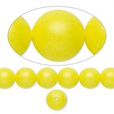 6mm Swarovski Crystal Pearls - Neon Yellow