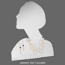 30x23cm Frosted Acrylic Face Profile Necklace & Earring Stand 