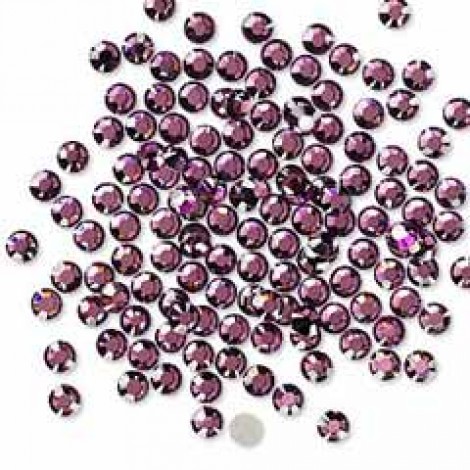 3.2mm SS12 Swarovski Flatback Crystals - Amethyst - Pack of 24