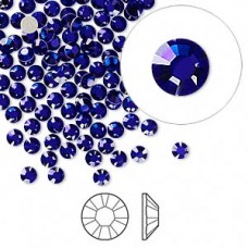 3.2mm SS12 Cobalt Swarovski Flat Back Crystals - Pack of 24
