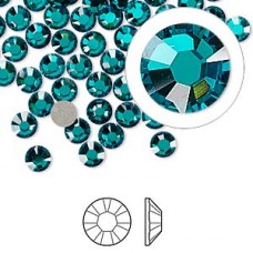 4.8mm SS20 Swarovski Flatback Crystals - Blue Zircon - Pack of 12