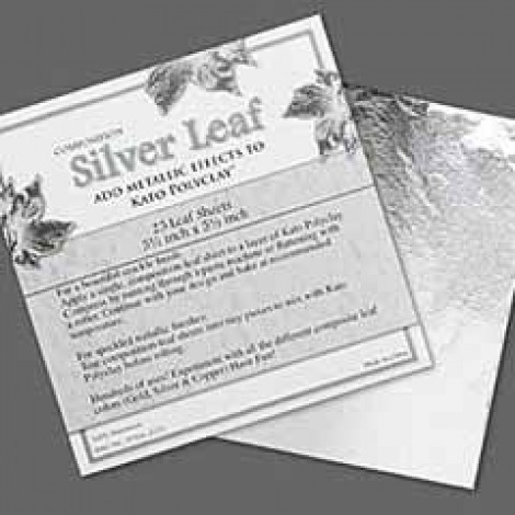 Silver Leaf Sheets - Pack of 25 x 14cm Square sheets