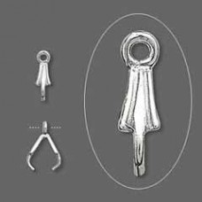 8x3mm Sterling Silver Ice Pick Bail with Top Loop - Each