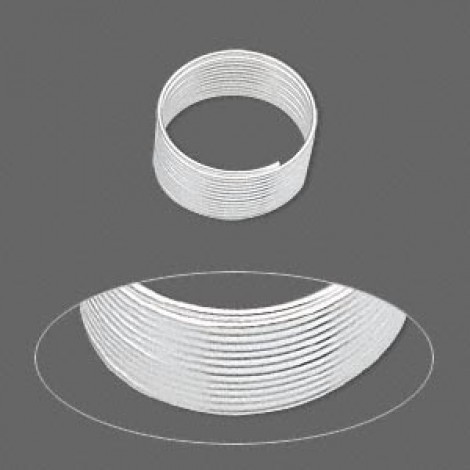 0.5" (12.5mm) Toe Memory Wire - Silver Plated - 1oz (530loops)