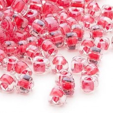 Miyuki 5/0 Triangles - Colour Lined Red - 12.5gm