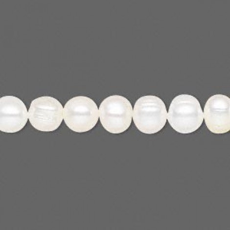 6-7mm White Potato Cultured Pearls - 16" Strand