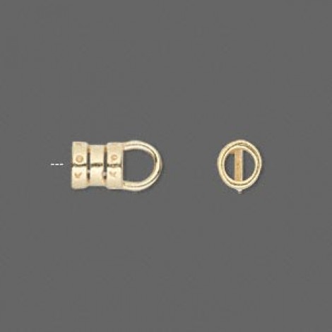 7x6mm (4mm ID) High Quality 22K Gold Plated Lead-free JBB Cord End Caps - Pack of 2 pair 7x6mm (4mm ID) High Quality 22K Gold Plated Lead-free JBB Cord End Caps - Pack of 2 pair