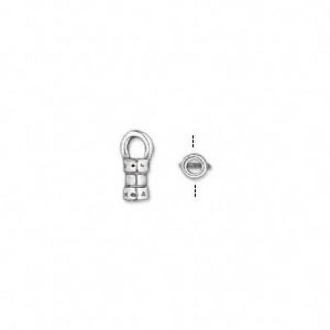 5x3mm (1.7mm ID) Ant Silver JBB Pewter Cord End Caps - Pack of 2 pair 5x3mm (1.7mm ID) Ant Silver JBB Pewter Cord End Caps - Pack of 2 pair