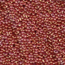 Matsuno 2x4mm Peanut Beads - Gold Pink Luster - 12gm