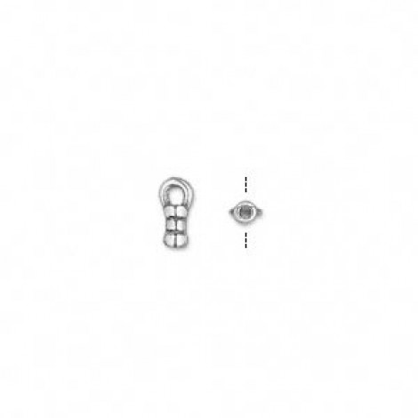4x2mm (1mm ID) Ant Silver Pewter JBB Cord End Caps - Pack of 2 Pair 4x2mm (1mm ID) Ant Silver Pewter JBB Cord End Caps - Pack of 2 Pair