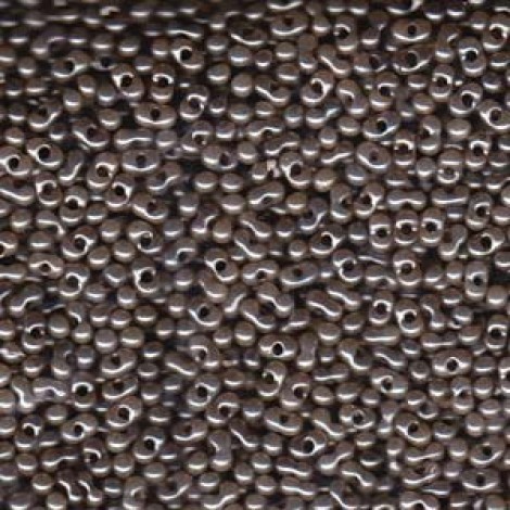 Matsuno 2x4mm Peanut Beads - Ceylon Grey Opal