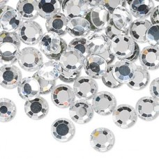 6.5mm (SS30) Hot Fix Crystal Flatbacks - Crystal - Pack of 12