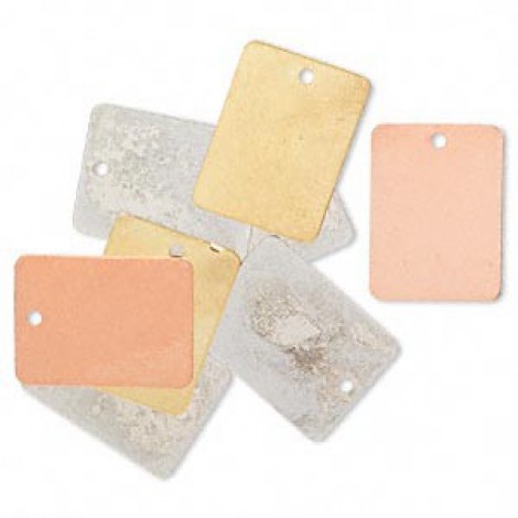 20x15mm Double Sided Patina Metallic Rectangular Drops - Pack of 8 20x15mm Double Sided Patina Metallic Rectangular Drops - Pack of 8
