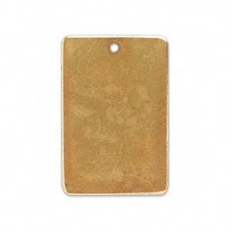 30x20mm Rectangle Patina Drops - Gold-Brown - Pk 6