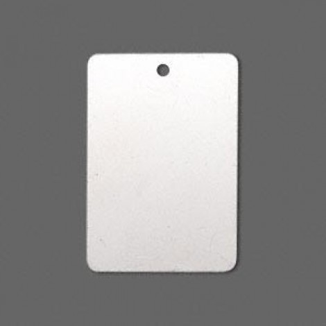 30x20mm Silver Plated Brass Patina Rect Drops - Pk 6