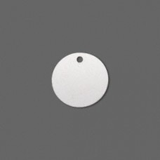 15mm Flat Round Silver Plated Patina Drops - Pk 6