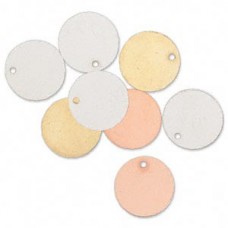 15mm Flat Round Assorted Plated Patina Drops - Pk 8