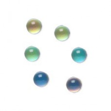 6mm Blue-Green Colour Changing Round Cabochons