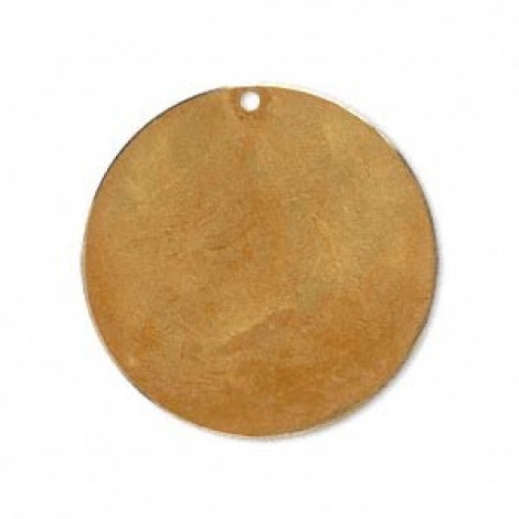 30mm Round Patina Drops - Gold-Brown - Pk 6