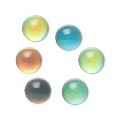 10mm Blue-Green Colour Changing Round Cabochons