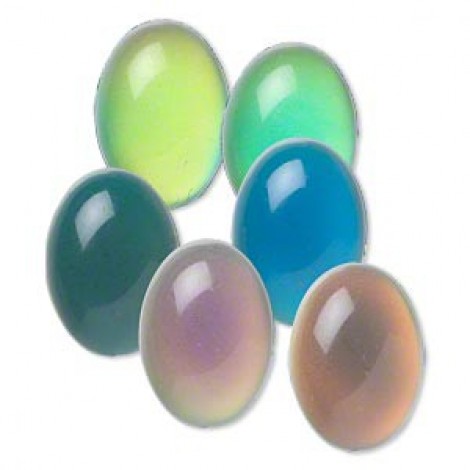 18x13mm Blue-Green Colour Changing Oval Cabochons